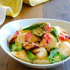 ねばねば食材で夏バテ予防！長芋とオクラとたこの梅だれ和え