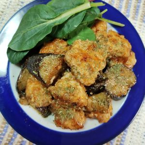 M＊Pの作ってみた!投稿(とろとろなすとミートボールのケチャップ炒め)