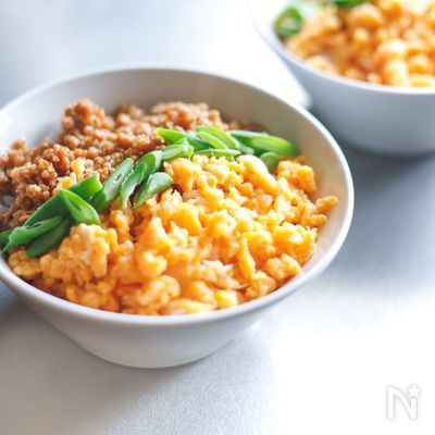 お弁当にも! 三色どんぶり