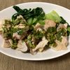 あすかの作ってみた!投稿(ニラだれが食欲そそる！レンジ蒸し鶏)
