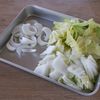 「豚ばらと白菜のケチャップ甘酢あん」の工程1
