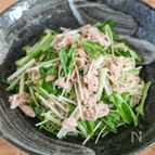 ゆでたそうめんに和えるだけ！水菜とツナの和えそうめん