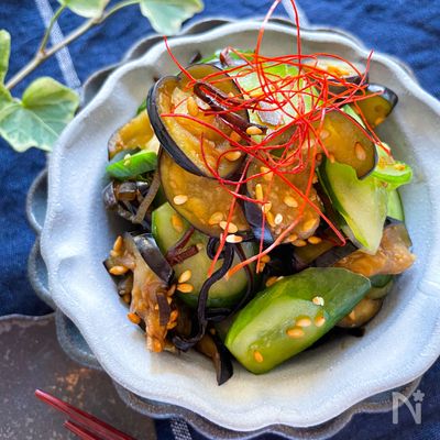 即席!ポリ袋で揉み込むだけ
5分で作る胡瓜と茄子のお漬物