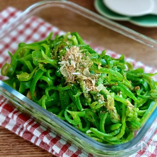 レンジで簡単！白だしカレーの無限ピーマン【作り置き・お弁当】