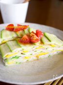 ズッキーニと豚肉の重ね蒸し