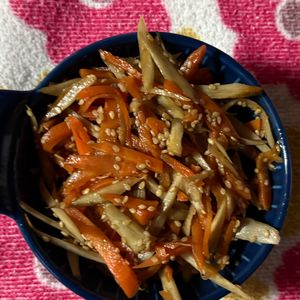 チョビの助の作ってみた!投稿(レンジで作り置き♡簡単『きんぴらごぼう』)