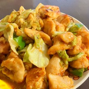 こざかなの作ってみた!投稿(ワンパン10分！【鶏むね肉とキャベツの味噌野菜炒め】)