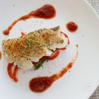 『タラのハーブパン粉焼き バーベキューソース』