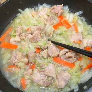 こざかなの作ってみた!投稿(ほったらかして煮るだけ!!『鶏の白菜煮』)