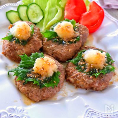和風おろしハンバーグ♩火を使わない!レンジ完結!ズボラおかず