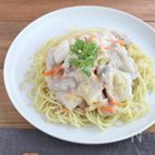豚肉と白菜の豆乳あんかけめん