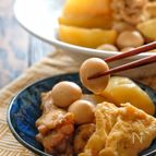 大根の下茹で不要＊手羽元と大根とうずらの卵と油揚げの煮物＊