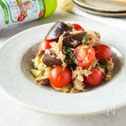 【レンジで簡単ヘルシー】揚げなす風とトマトの香味サラダ
