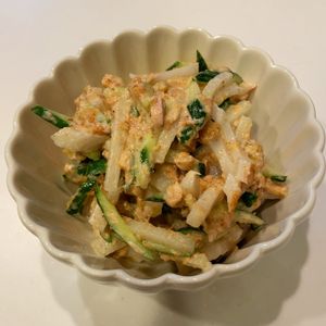 みわの作ってみた!投稿(【大根ときゅうりのごまおかか梅マヨサラダ】和風でやみつき♪)