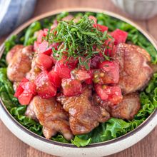 【さっぱりやみつき♪】鶏もも肉のトマト香味だれ