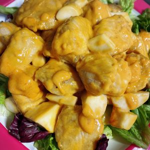 るいこの作ってみた!投稿(ワンパン10分！【海老マヨ風鶏マヨ】鶏むね肉ぷりぷり柔らか♩)