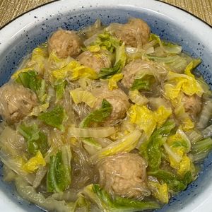 楽ラク手抜キッチン🐶🐾の作ってみた!投稿(【12kgやせた管理栄養士考案】肉団子と白菜の春雨煮)