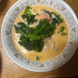 青リンゴの作ってみた!投稿(サーモンのクリーム煮【生クリーム不使用】)