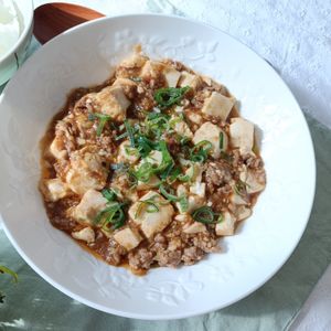 AKARI☆の作ってみた!投稿(【男子喜ぶ！うま塩ねぎ麻婆豆腐】丼にしても♪)
