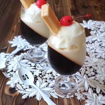 斜めゼリー〜コーヒー&ミルク