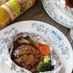 ワンパン！ふっくらふわふわ【和風ごまだれ包み焼きハンバーグ】