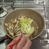 きのこと牛肉の月見すき焼き和風パスタ♪の工程3
