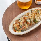 長芋と納豆の米粉焼き