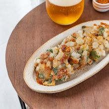 長芋と納豆の米粉焼き