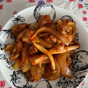 万福の作ってみた!投稿(【豚こまで！ポークチャップ】サンドイッチにも合う♪)