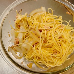 ひなの作ってみた!投稿(【ツナと玉ねぎのだししょうゆパスタ】和えるだけで簡単！)