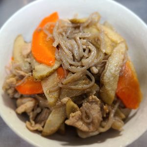 664118の作ってみた!投稿(ごぼうとにんじんと豚こまのシャキシャキ炒め)