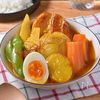 春野菜の黄金スープカレー│玉ねぎ丸ごと1個！春野菜の旨味凝縮の工程6