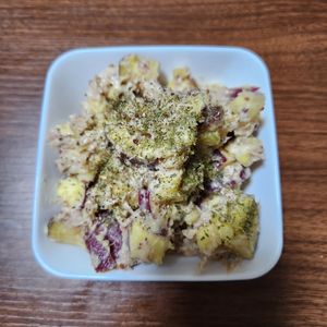 とももの作ってみた!投稿(レンジで6分！【さつまいものデリ風ツナマヨサラダ】)