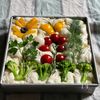野菜でお庭を描いた【ガーデン・フォカッチャ】の工程10