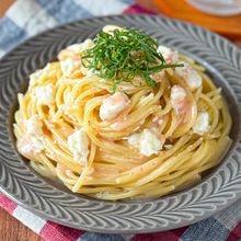 【レンチンして混ぜるだけ◎】たらこチーズパスタ