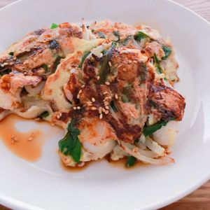 ミルクの作ってみた!投稿(【ボディビルダーの夫絶賛】ダイエット海鮮もやしチヂミ)
