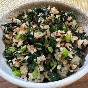 楽ラク手抜キッチン🐶🐾の作ってみた!投稿(栄養満点☆ソフトケールの菜飯。)