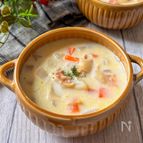 ほっこり簡単♩【冷蔵庫の余り物で根菜ミルクスープ】