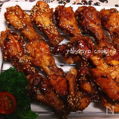 何本でも食べれちゃう！簡単手羽の甘辛揚げ！