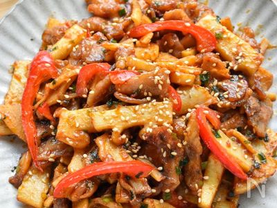 5分de簡単 絶品 豚バラとたけのこの担々風炒め By 美桜 レシピサイト Nadia ナディア プロの料理家のおいしいレシピ