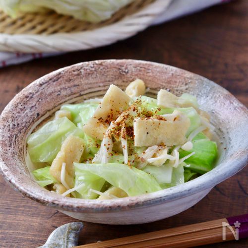 レンジ3分半！調味料1つ【キャベツのおひたし】
