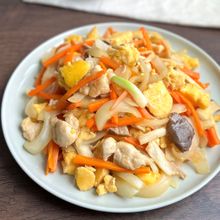 卵と美野菜のオイスターソース炒め