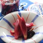 みょうがの梅酢漬け。