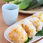 塩バターコーンの焼きおにぎり