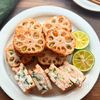 【れんこんのえびはさみ揚げ】シャキぷり食感が美味!