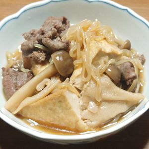 viviの作ってみた!投稿(3分肉豆腐　すき焼き風)