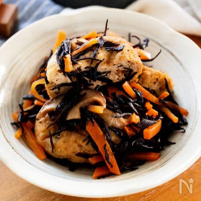 『がんもどきとひじきの煮物』和食の定番☆作り置きにも♪