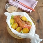 じゃがいもとキャベツと鮭の蒸し焼き