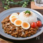 レンジで作ろう♪【福豆入りキーマカレー】