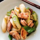 鶏肉とねぎのバターしょう油炒め